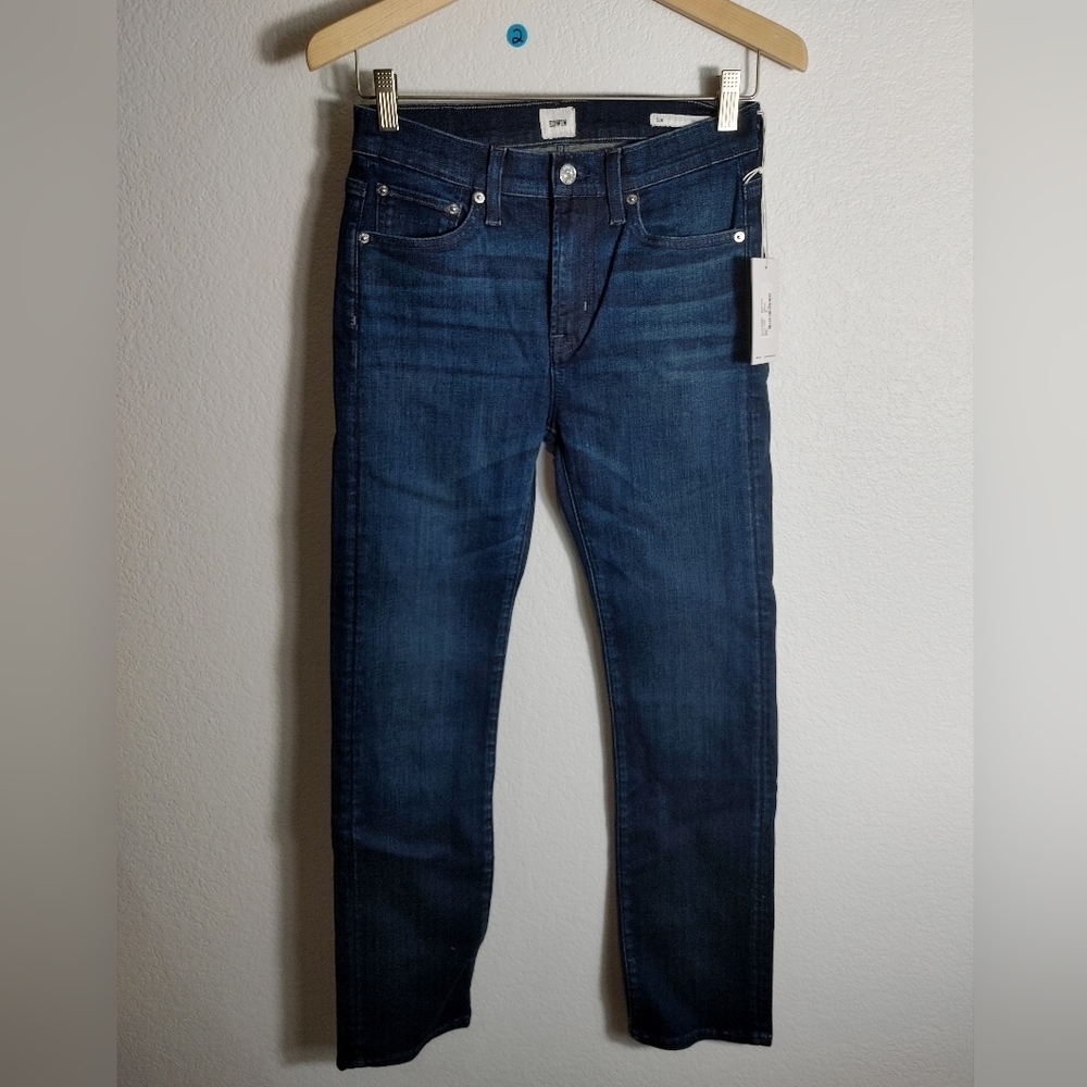 NWT Edwin Legend Blue Elin Straight Jeans Size 26